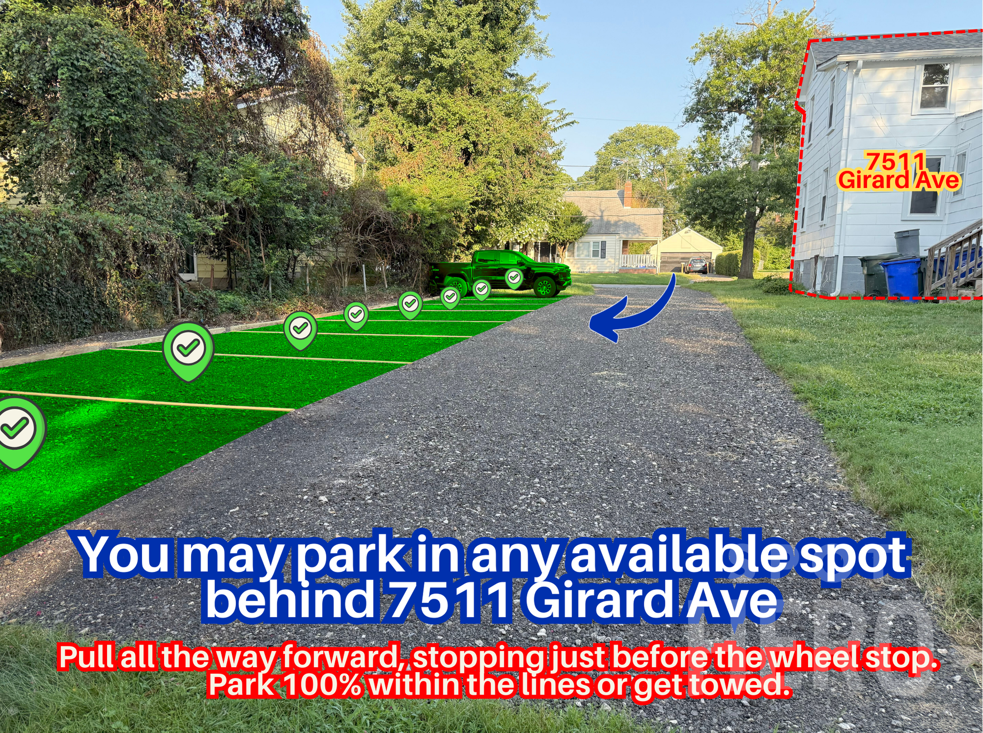 Photo of 7511 Girard Ave. - Driveway Spots