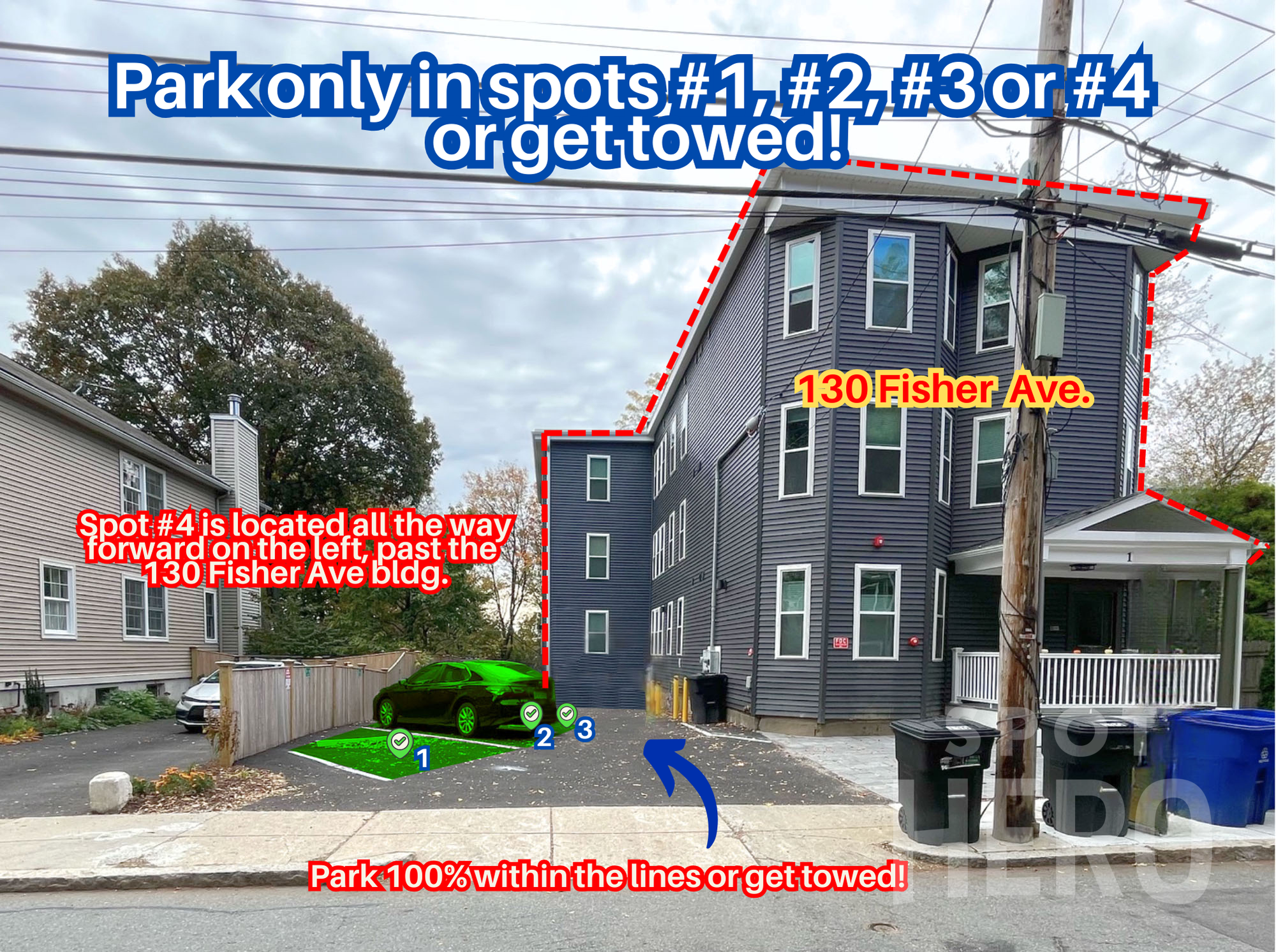 Photo of 130 Fisher Ave. - Spots #1, 2, 3, or 4 Only