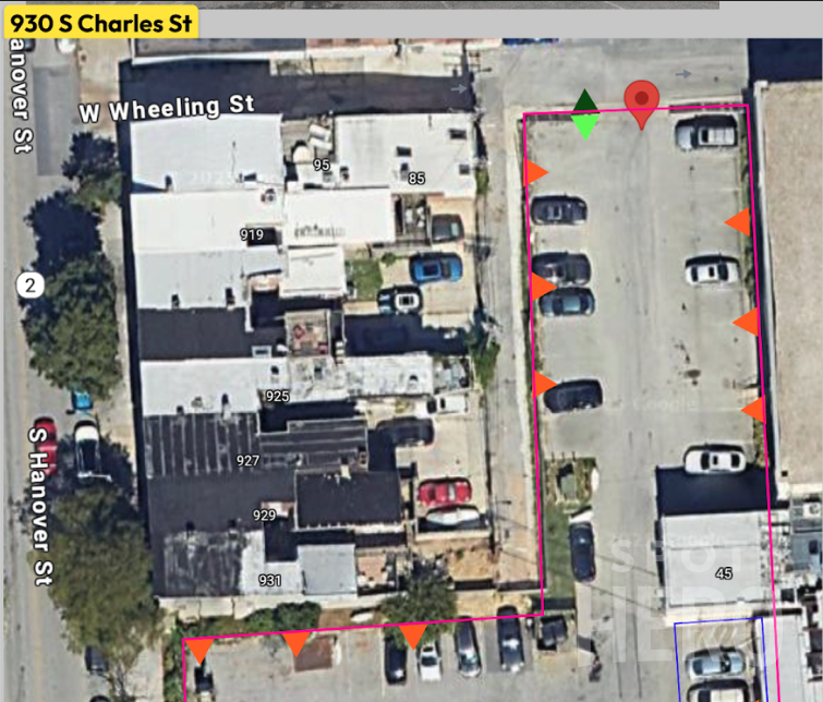 Photo of 12 W Hamburg St.  (930 S Charles St.) -  Hamburg Street Parking Lot