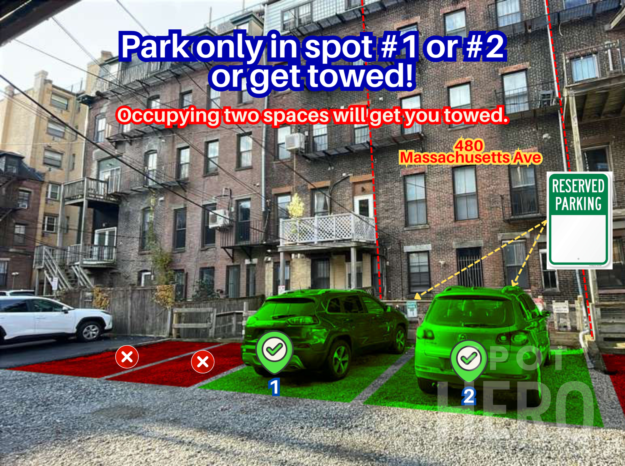 Photo of 480 Massachusetts Ave. - Spot #1 or #2 Only