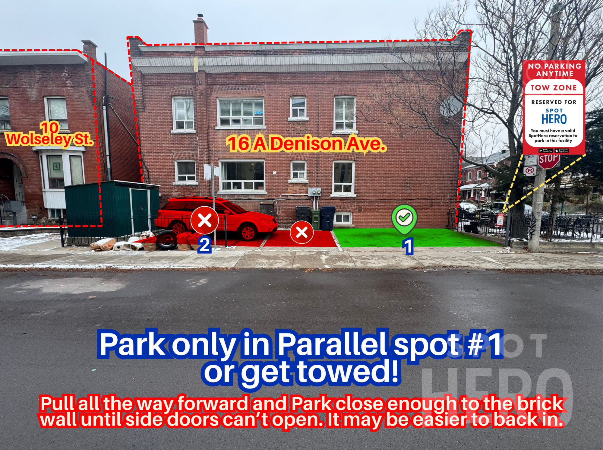 Photo of 16 A Denison Ave. - Parallel Spot #1 Only
