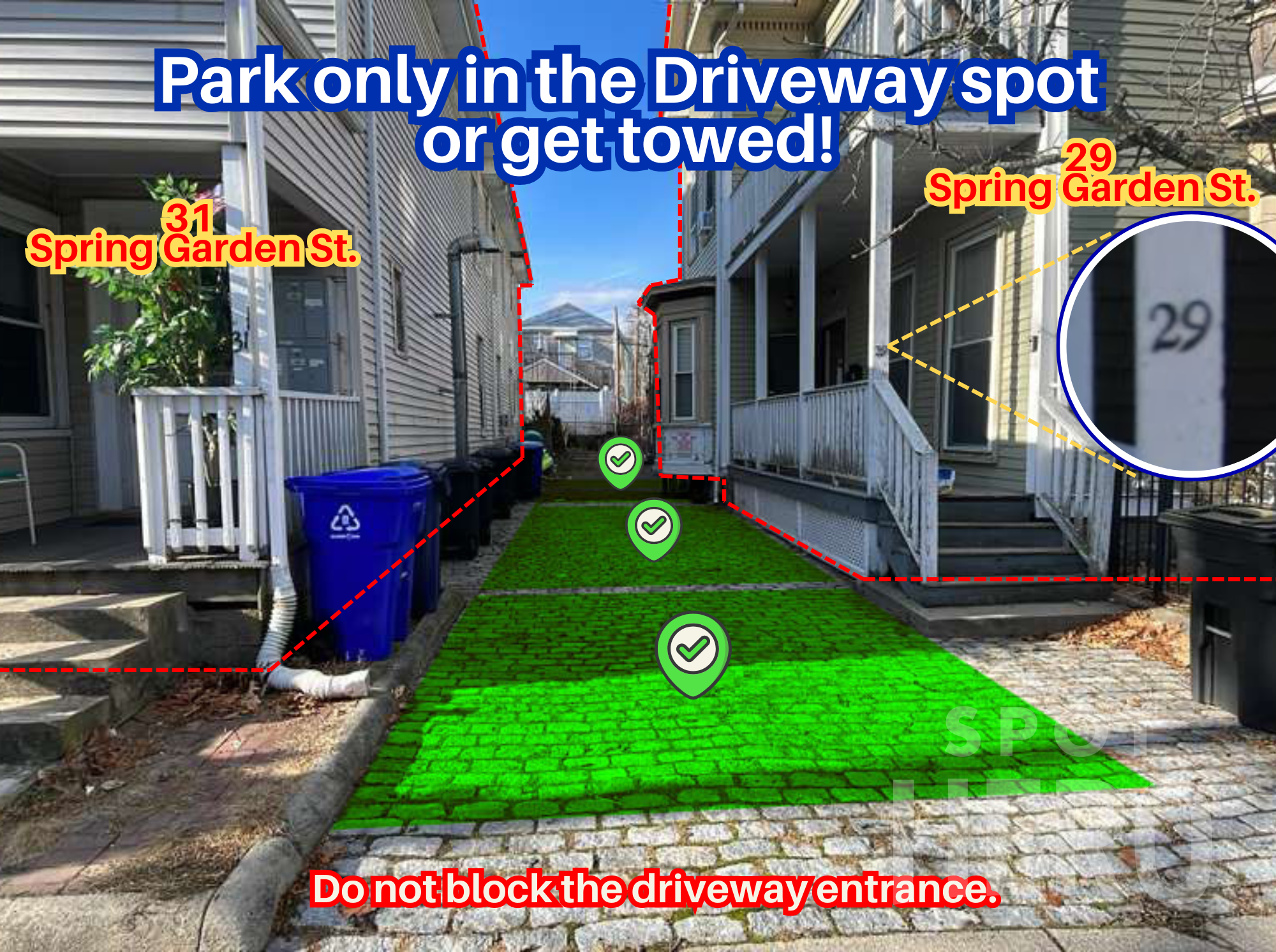 Photo of 29 Spring Garden - Whole Tandem Row Parking Spot