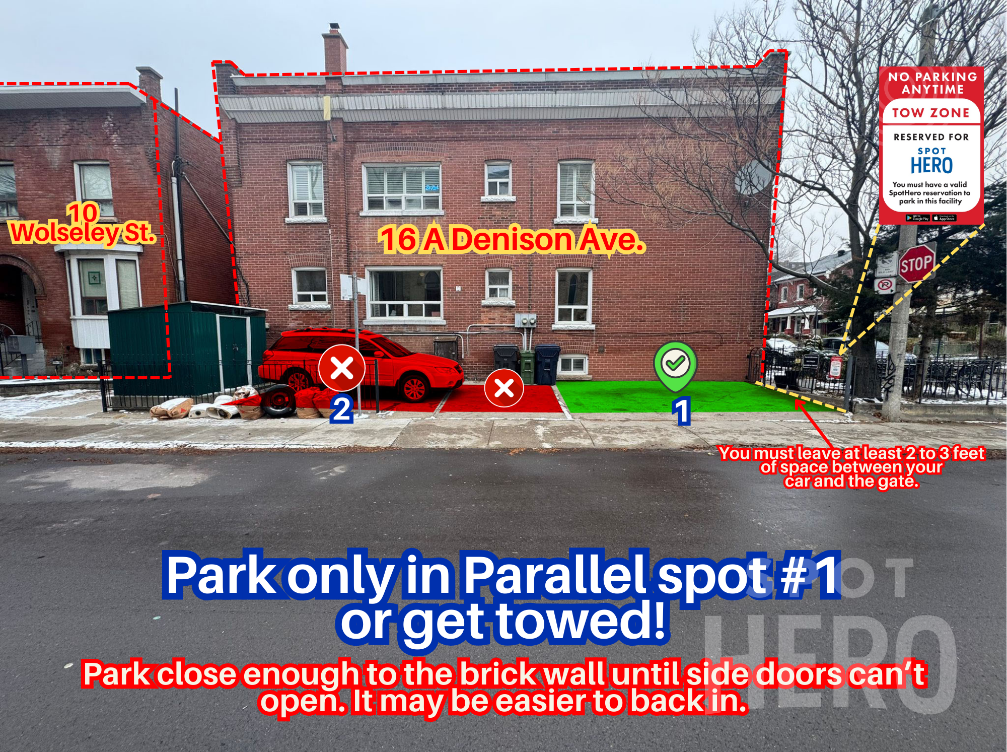 Photo of 16 A Denison Ave. - Parallel Spot #1 Only
