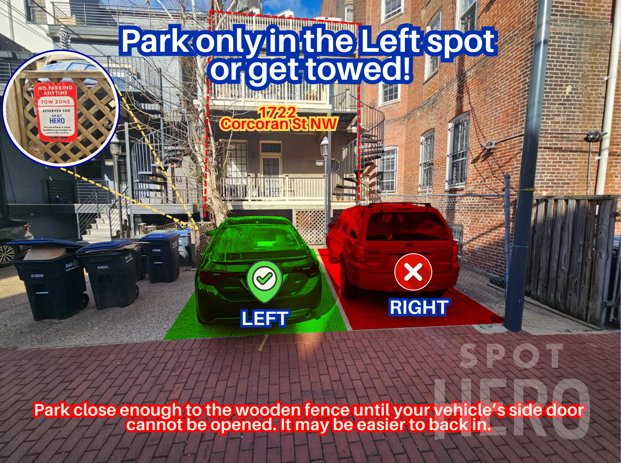 Photo of 1722 Corcoran St. NW - Left Spot Only