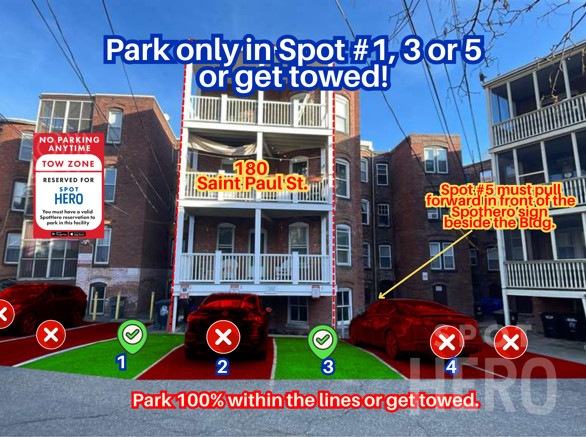 Photo of 180 Saint Paul St. - Spot #1, 3 or 5 ONLY