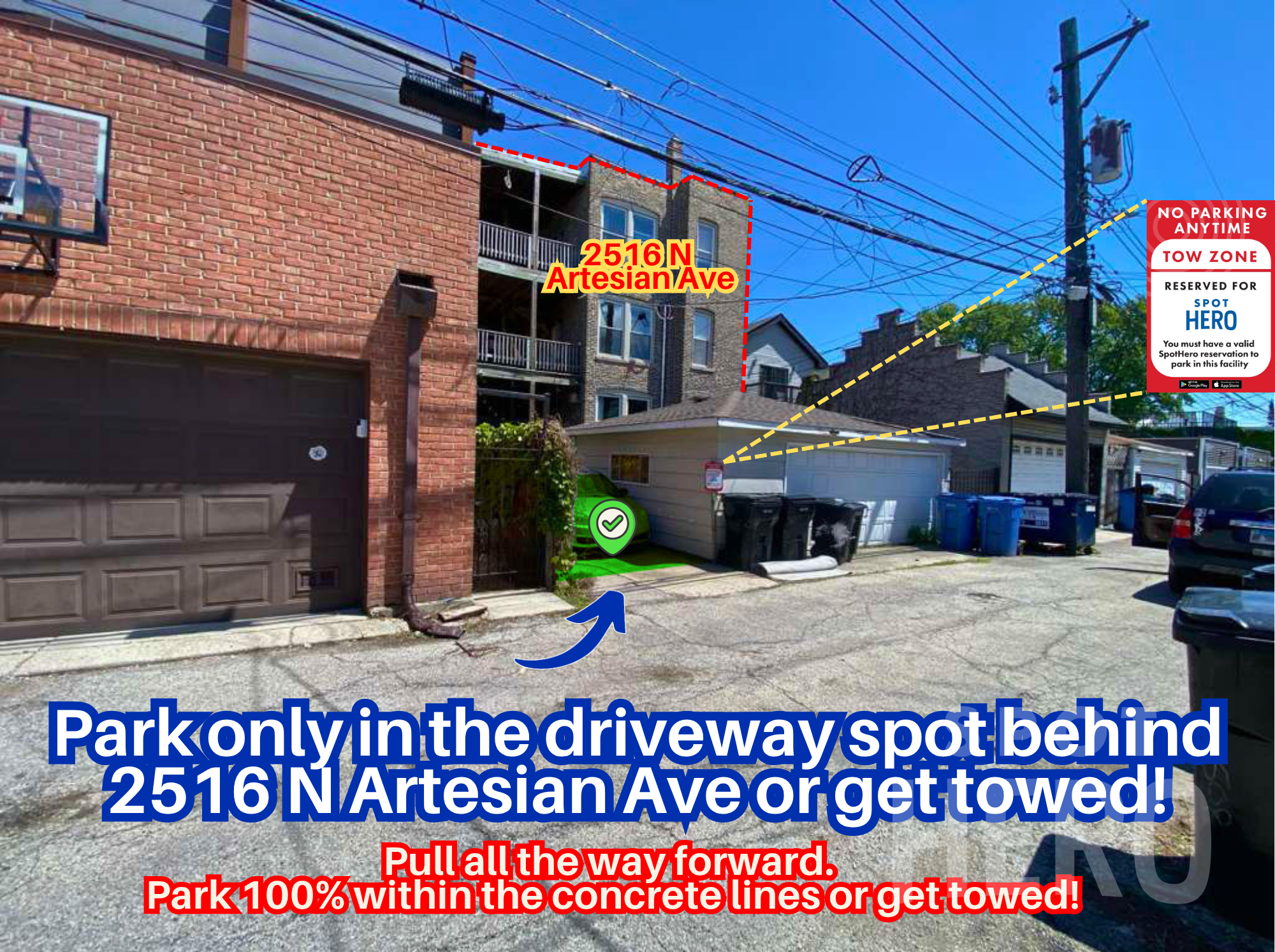 Photo of 2516 N Artesian Ave. - Alley Spot