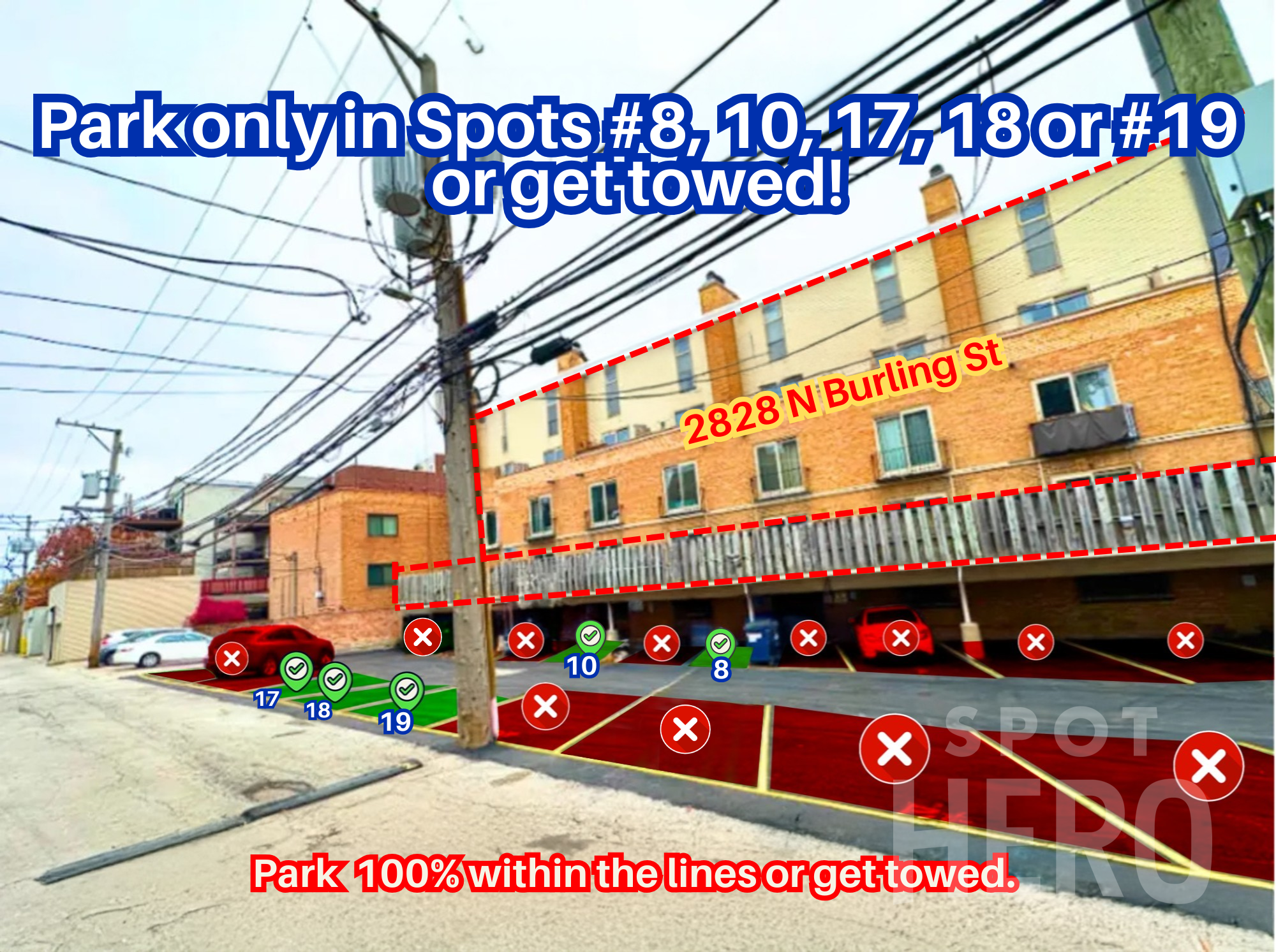 Photo of 2828 N Burling St. - Spots #8, 10, 17, 18 or #19 Only