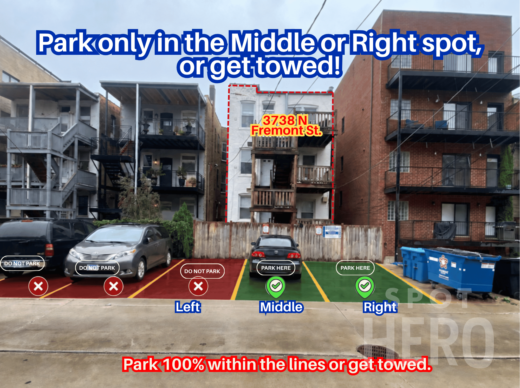 Photo of 3738 N Fremont St. - Middle or Right Spot Only