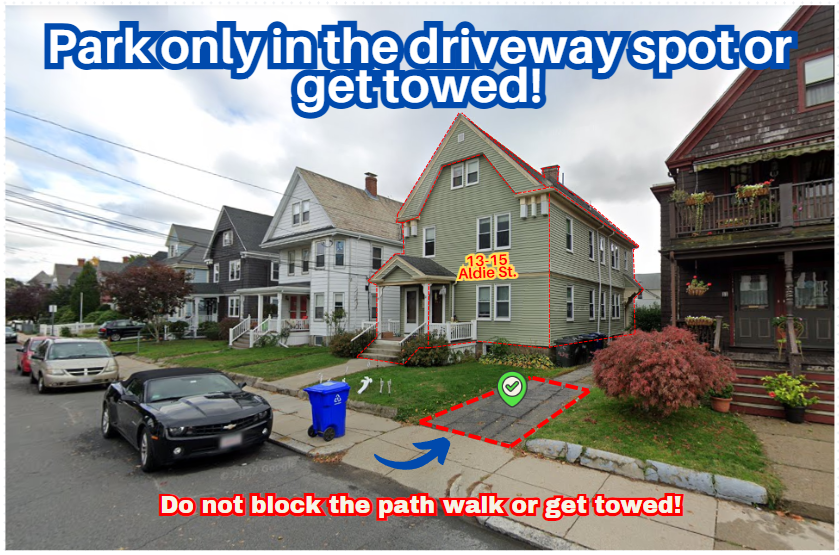 Photo of 13-15 Aldie St. Allston Parking - Spot #1
