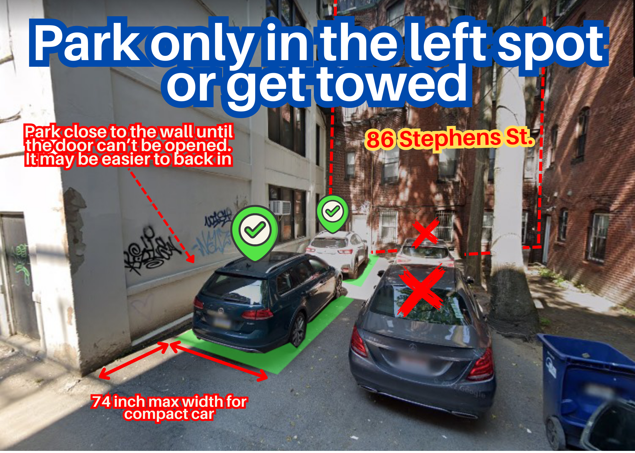 Photo of 86 Saint Stephen St. - Left Whole Tandem Spot