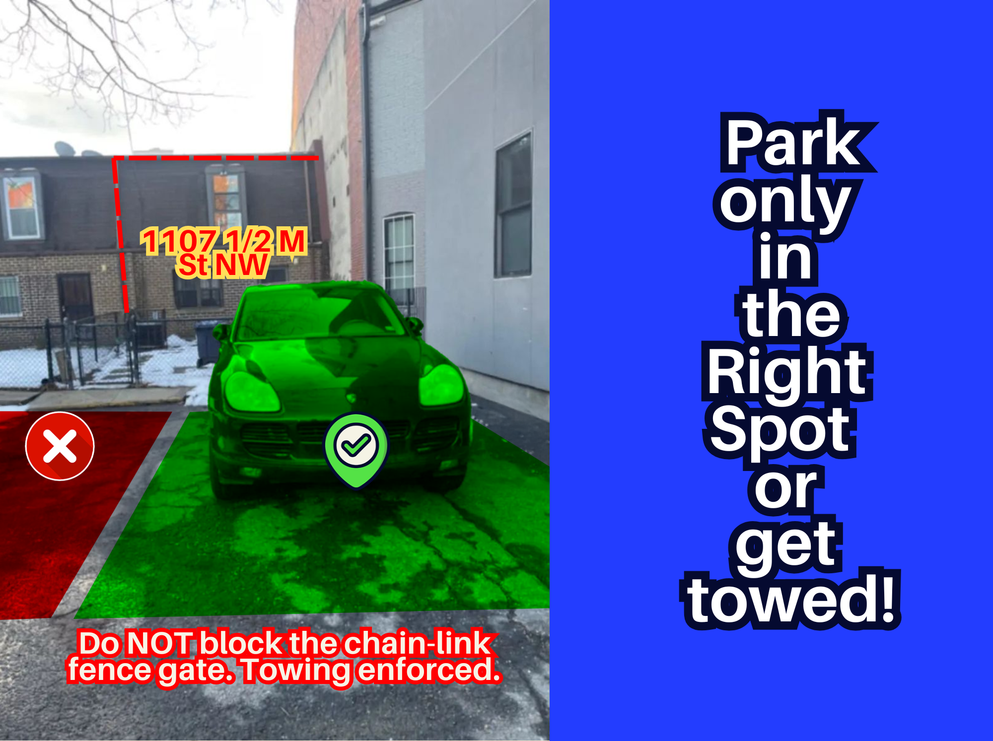 Photo of 1107 1/2 M St. NW - Alley Spot