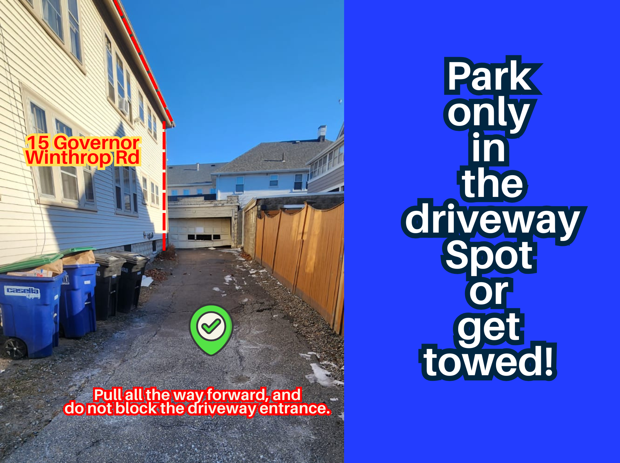 Photo of 15 Governor Winthrop Rd. - Driveway Spot