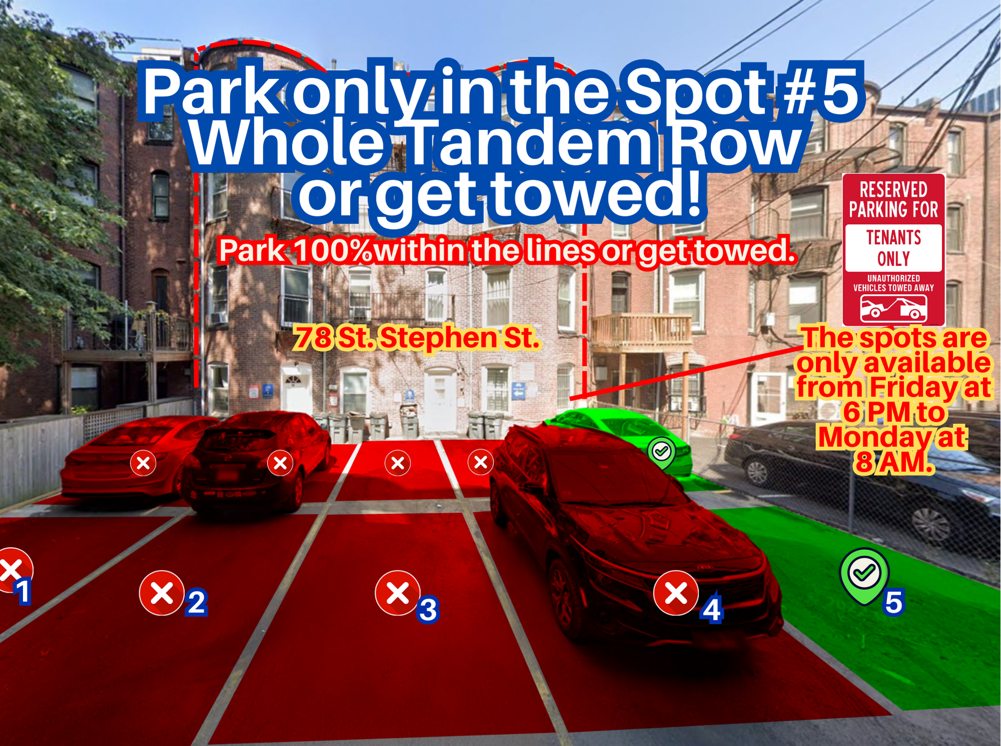 Photo of 76-78 St. Stephen St. - Whole Tandem Row - Spot #5