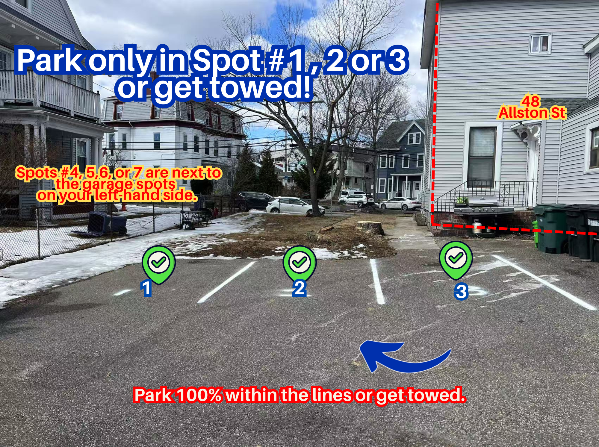 Photo of 48 Allston St. - Spot #1, 2, 3, 4, 5, 6 or 7 Only