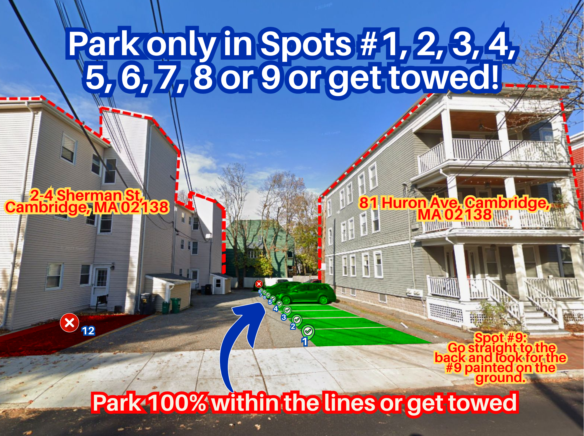 Photo of 81 Huron Ave. (2 Sherman St.) - Spots #1, 2, 3, 4, 5, 6, 7, 8, or 9 Only