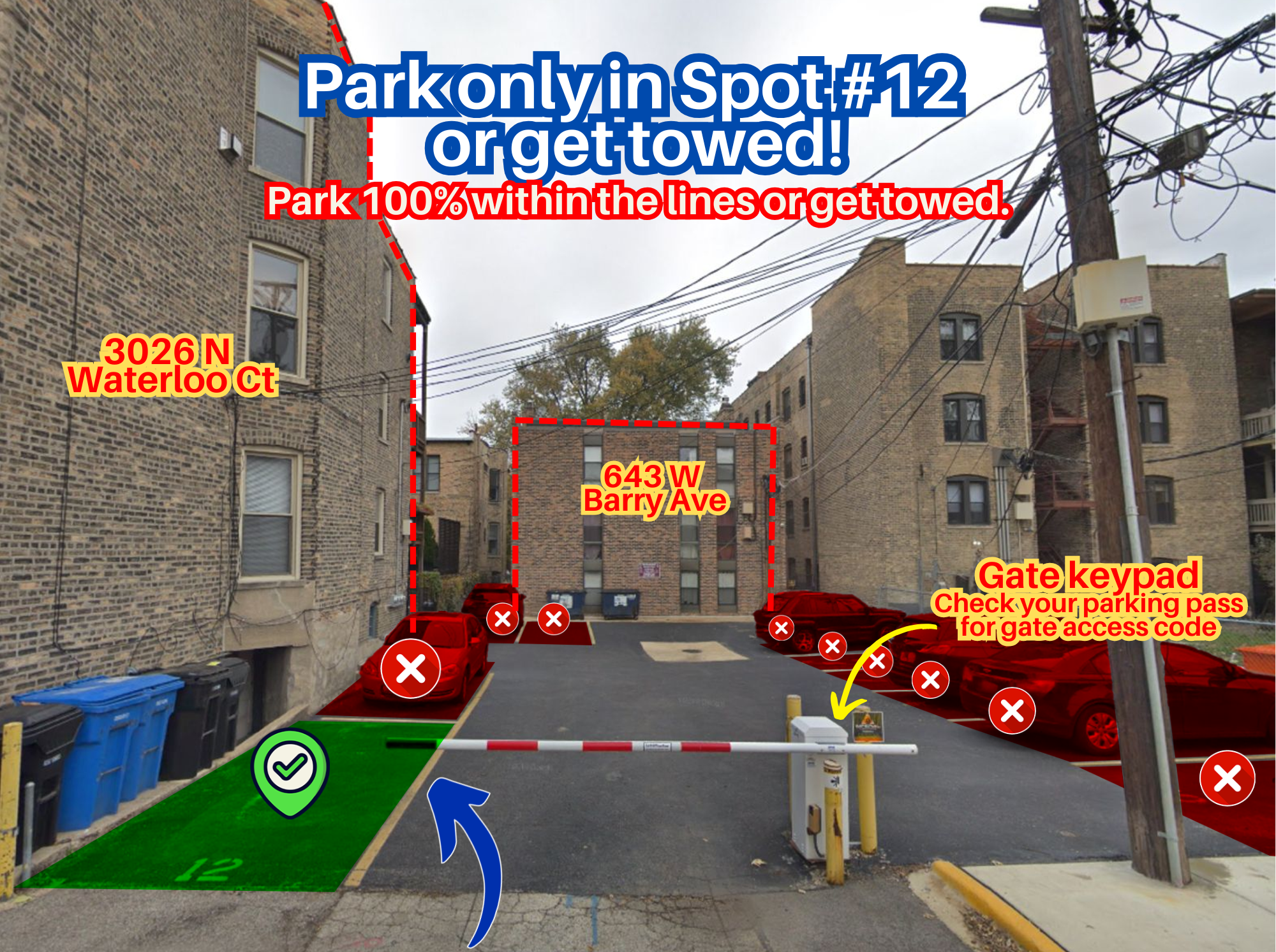 Photo of 643 W Barry Ave. (4000 N Waterloo Ct.) - Spot #12 Only