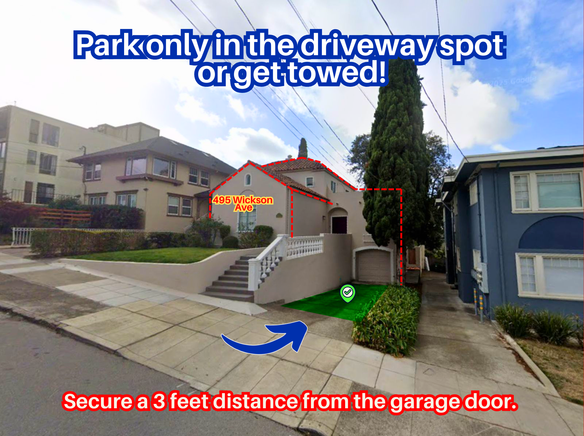 Photo of 495 Wickson Ave. - Driveway Spot