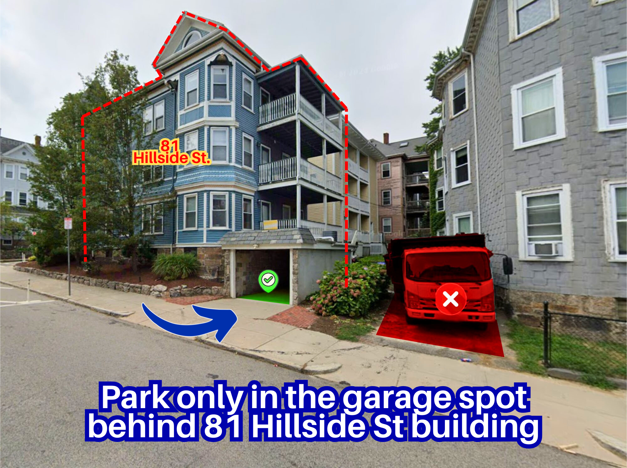 Photo of 81 Hillside St. - Garage Spot