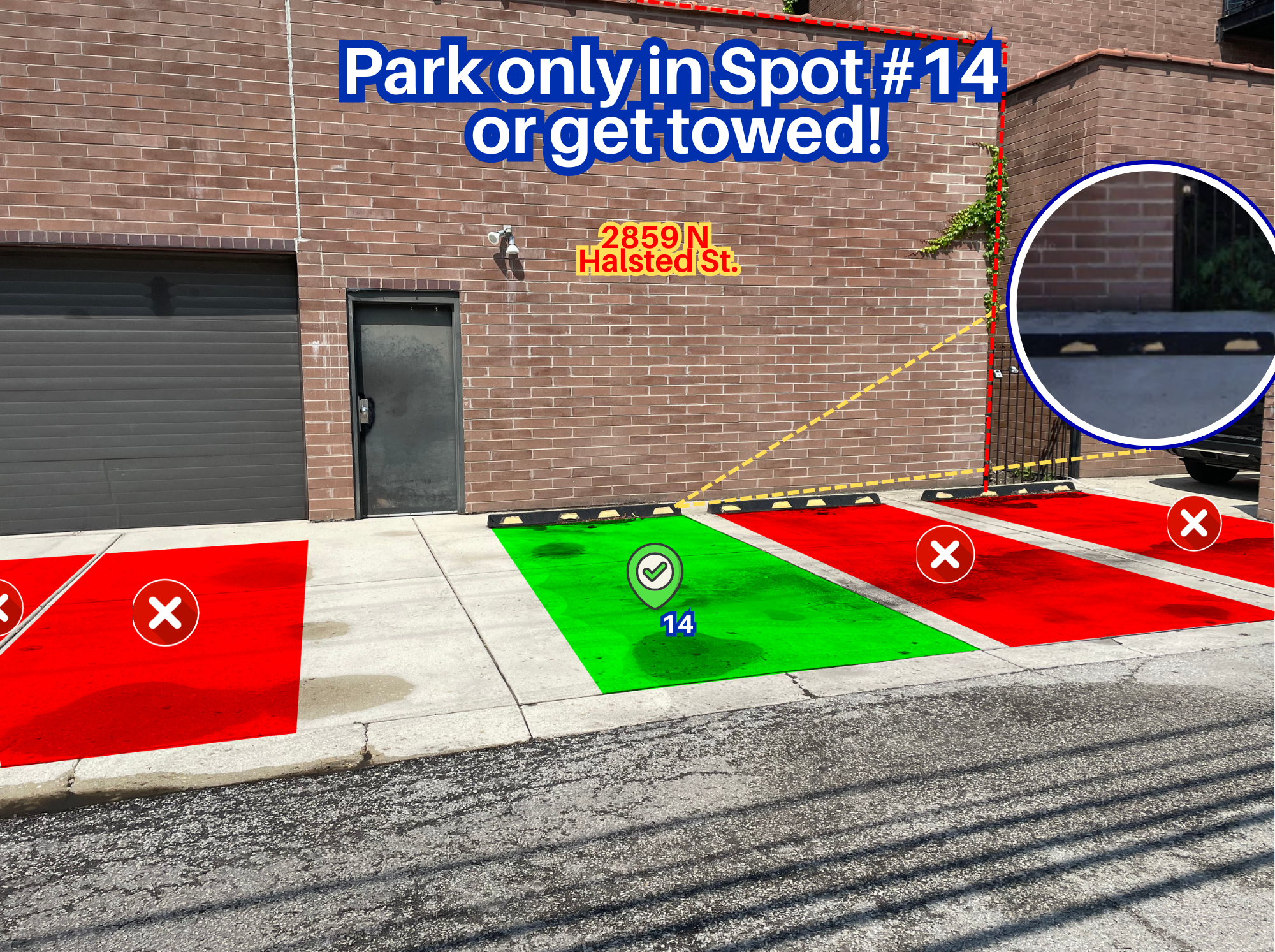 Photo of 2859 N Halsted St. - Alley Spot #14 Only