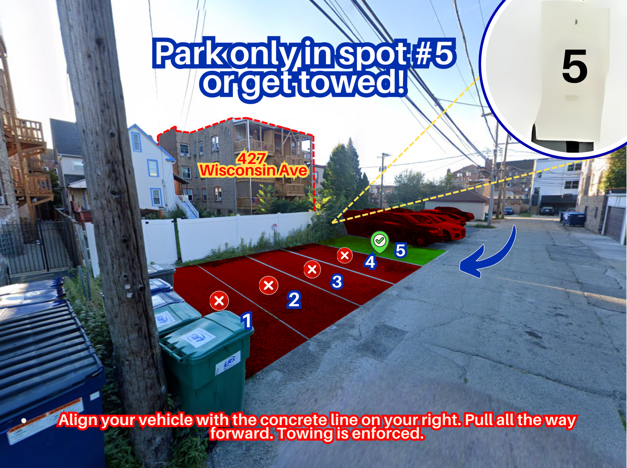 Photo of 427 Wisconsin Ave. - Spot #5 Only