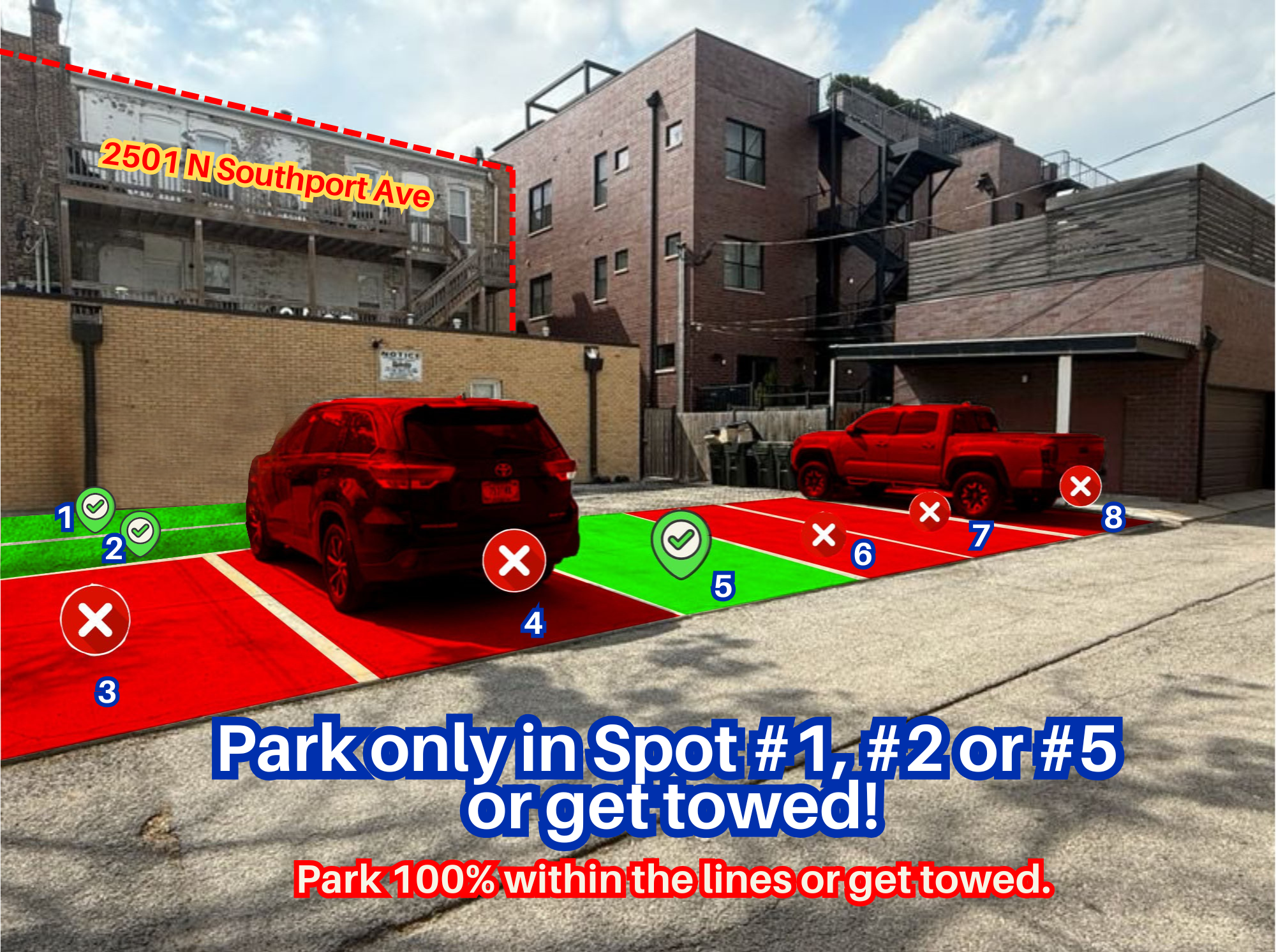 Photo of 2501 N Southport Ave. - Spots #1, #2 or #5 Only