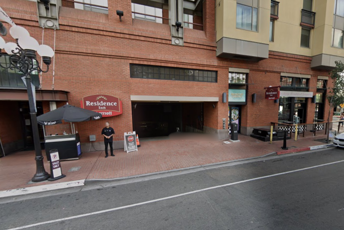 Photo of Residence Inn San Diego Valet Stand. - 356 Sixth Ave