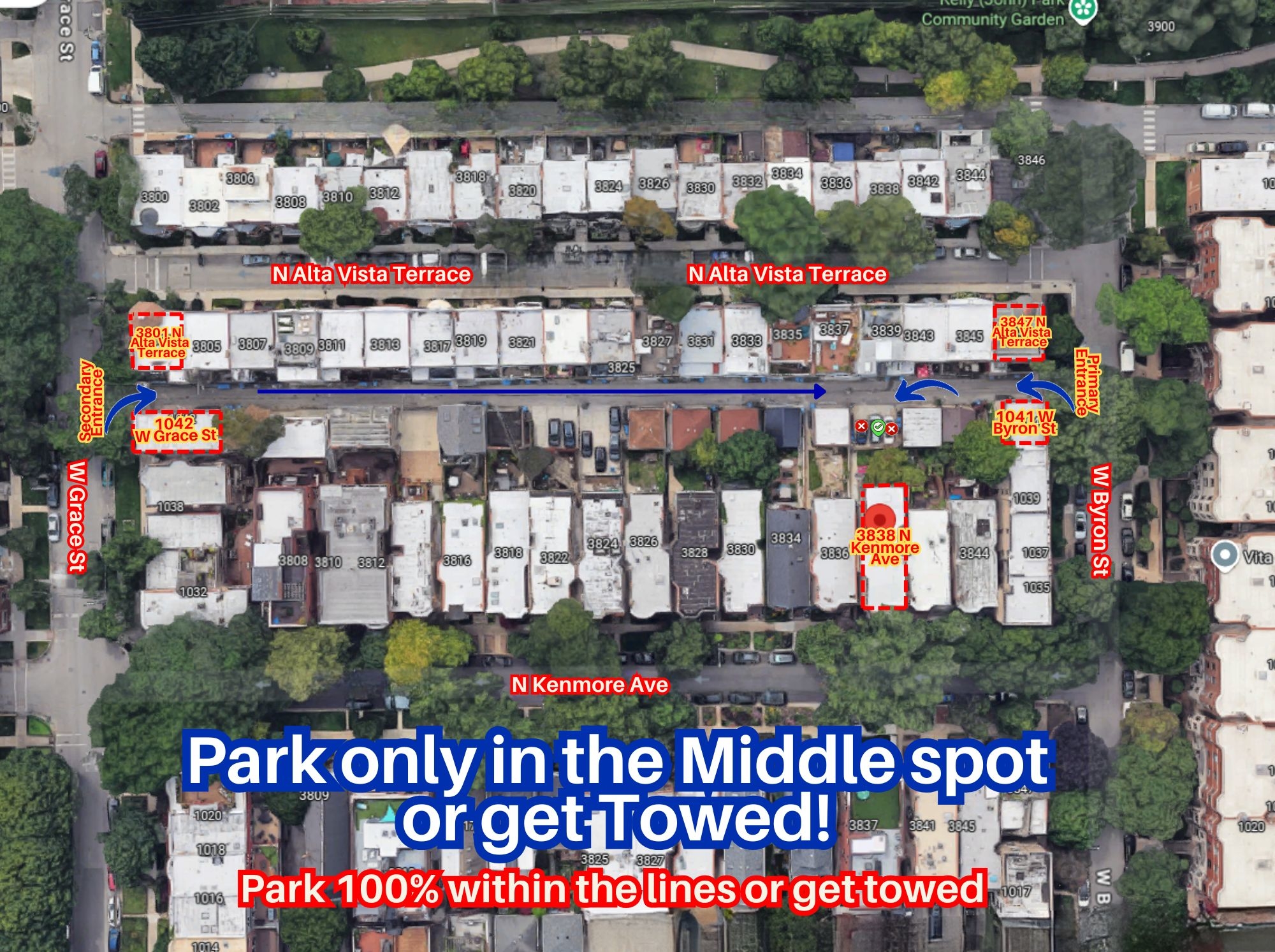 Photo of 3838 N Kenmore Ave. - Middle Spot Only