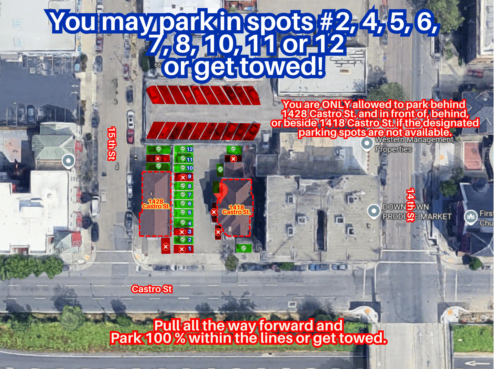 Photo of 1418 Castro St. - Driveway Spots