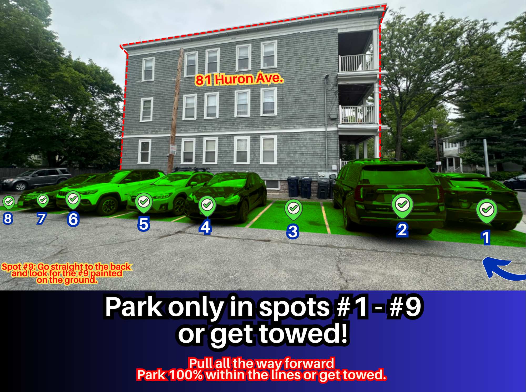 Photo of 81 Huron Ave. (2 Sherman St.) - Spots #1, 2, 3, 4, 5, 6, 7, 8, or 9 Only
