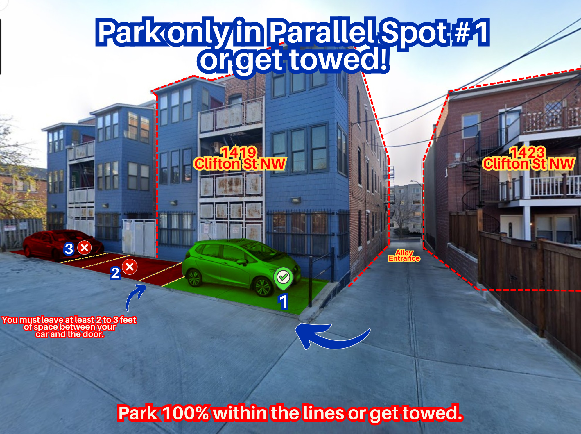 Photo of 1419 Clifton St. NW - Parallel Spot #1 Only