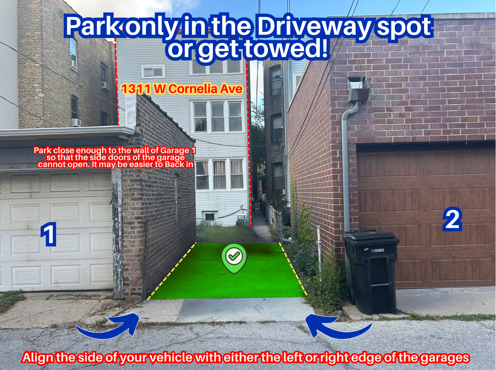 Photo of 1311 W Cornelia Ave. - Driveway Spot