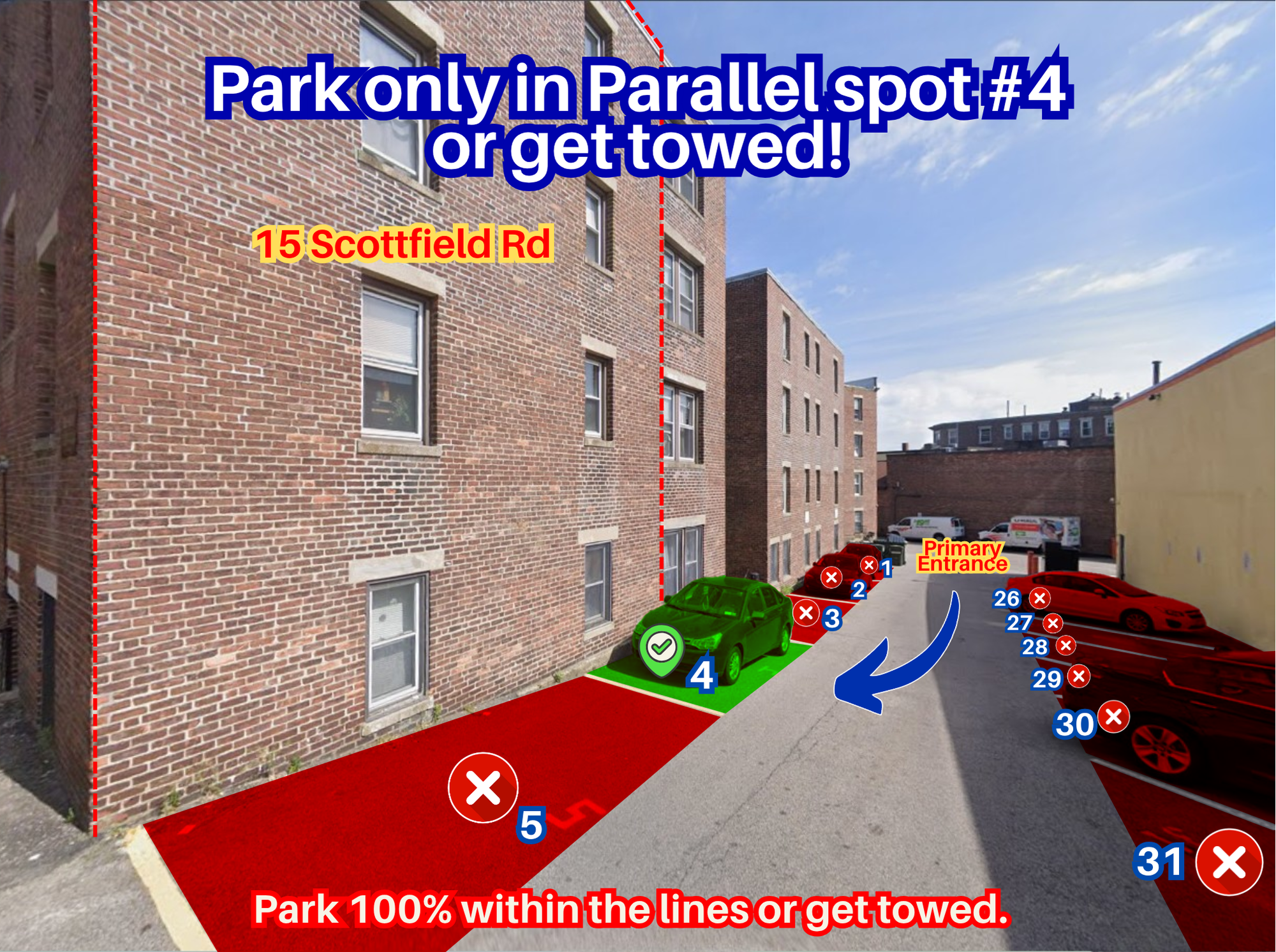 Photo of 15 Scottfield Rd. - Parallel Spot #4 Only