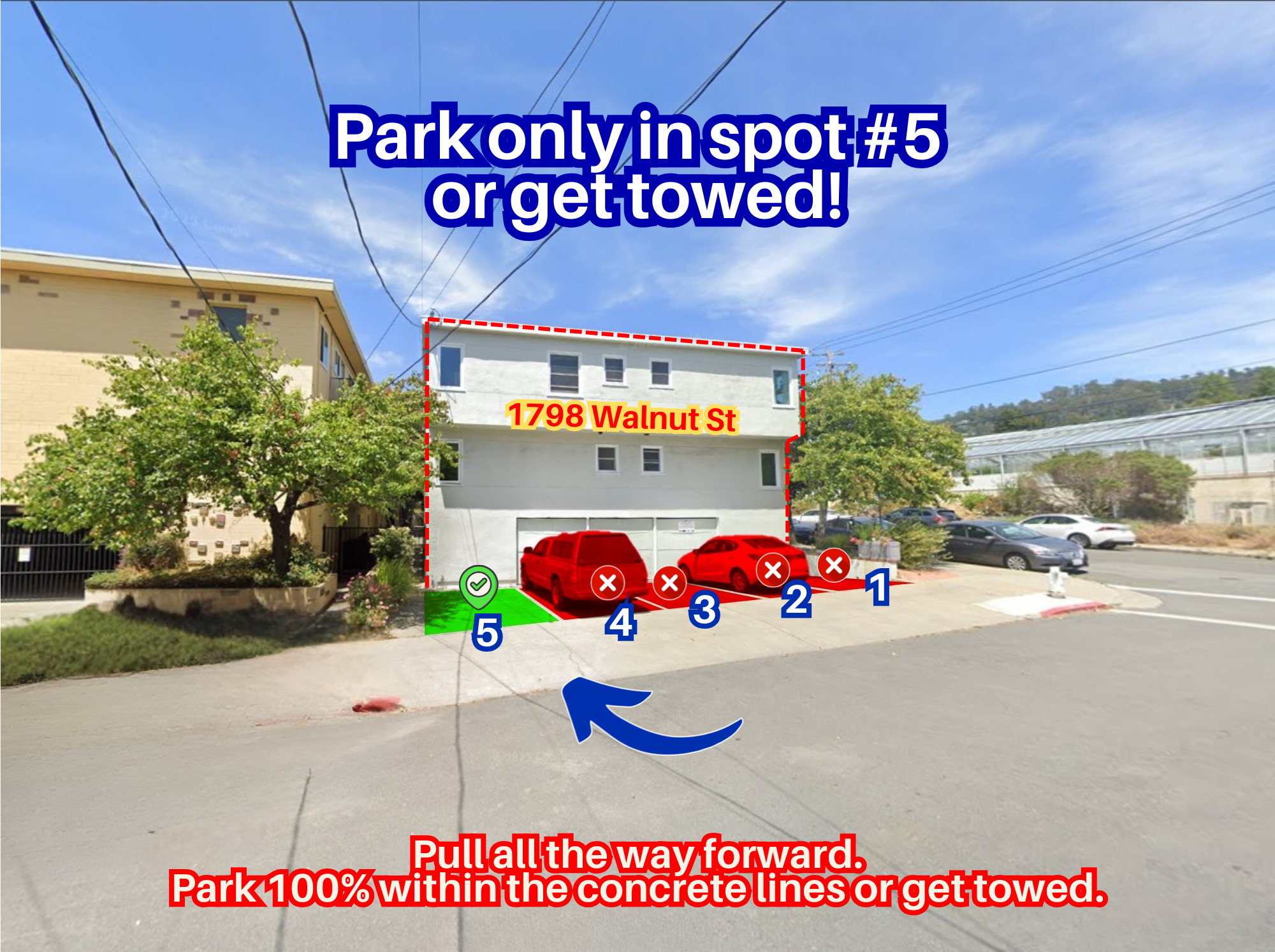 Photo of 1798 Walnut St. - Driveway Spot