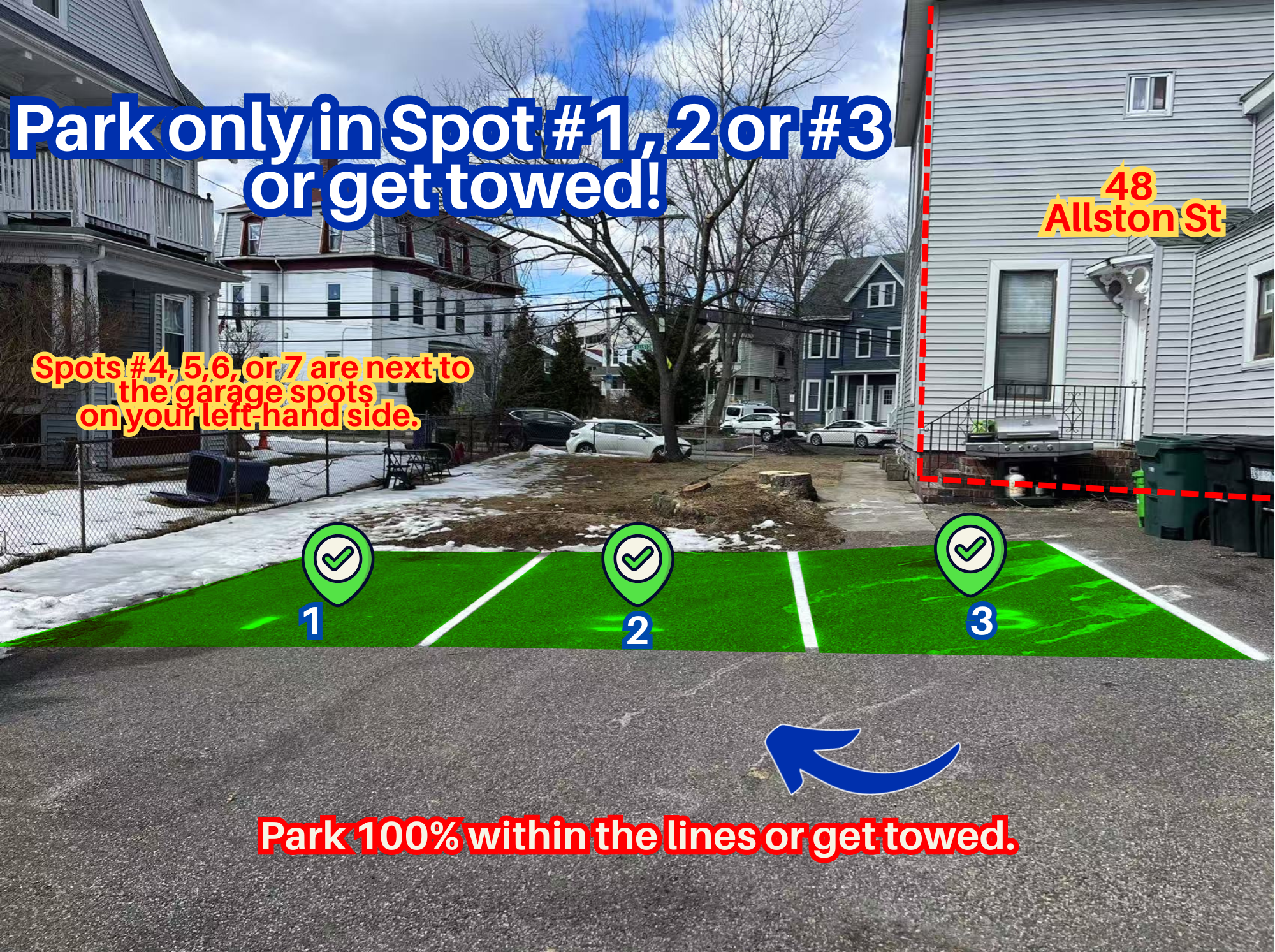 Photo of 48 Allston St. - Spot #1, 2, 3, 4, 5, 6 or 7 Only