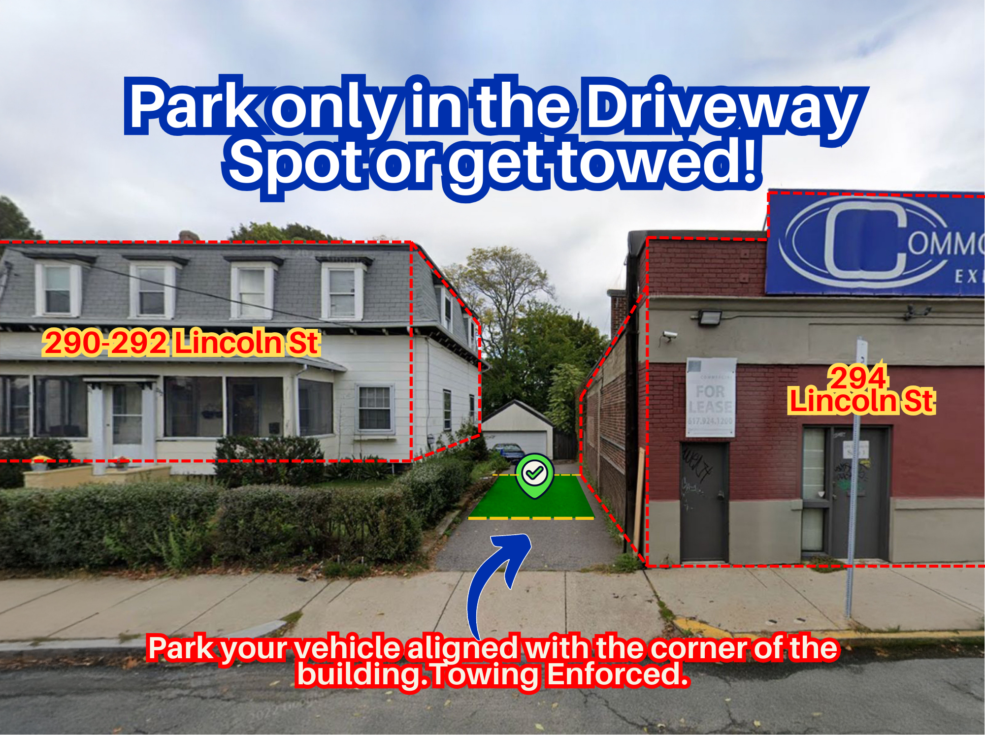 Photo of 290-292 Lincoln St. - Driveway Spot Only