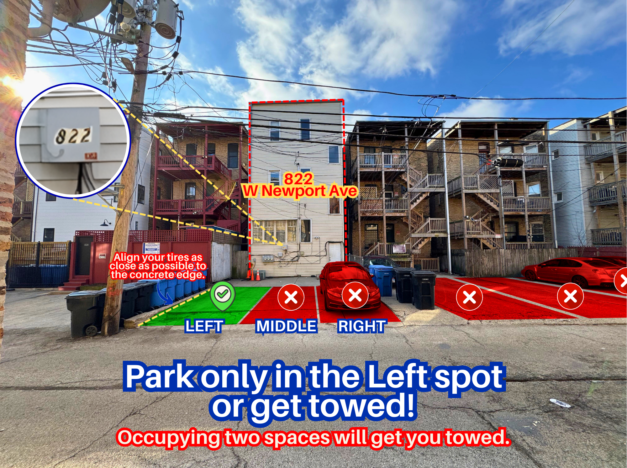 Photo of 822 W Newport Ave. - Left Spot Only