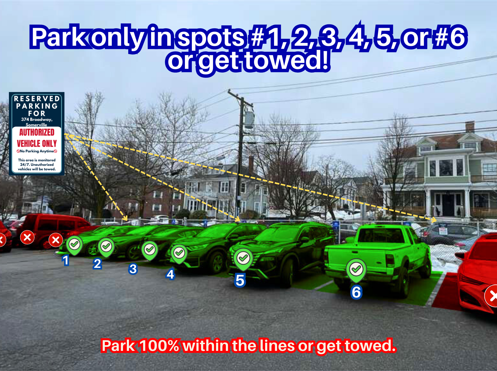 Photo of 165 Sycamore St. (374 Broadway) - Spots #1, #2, #3, #4, #5 or #6 Only