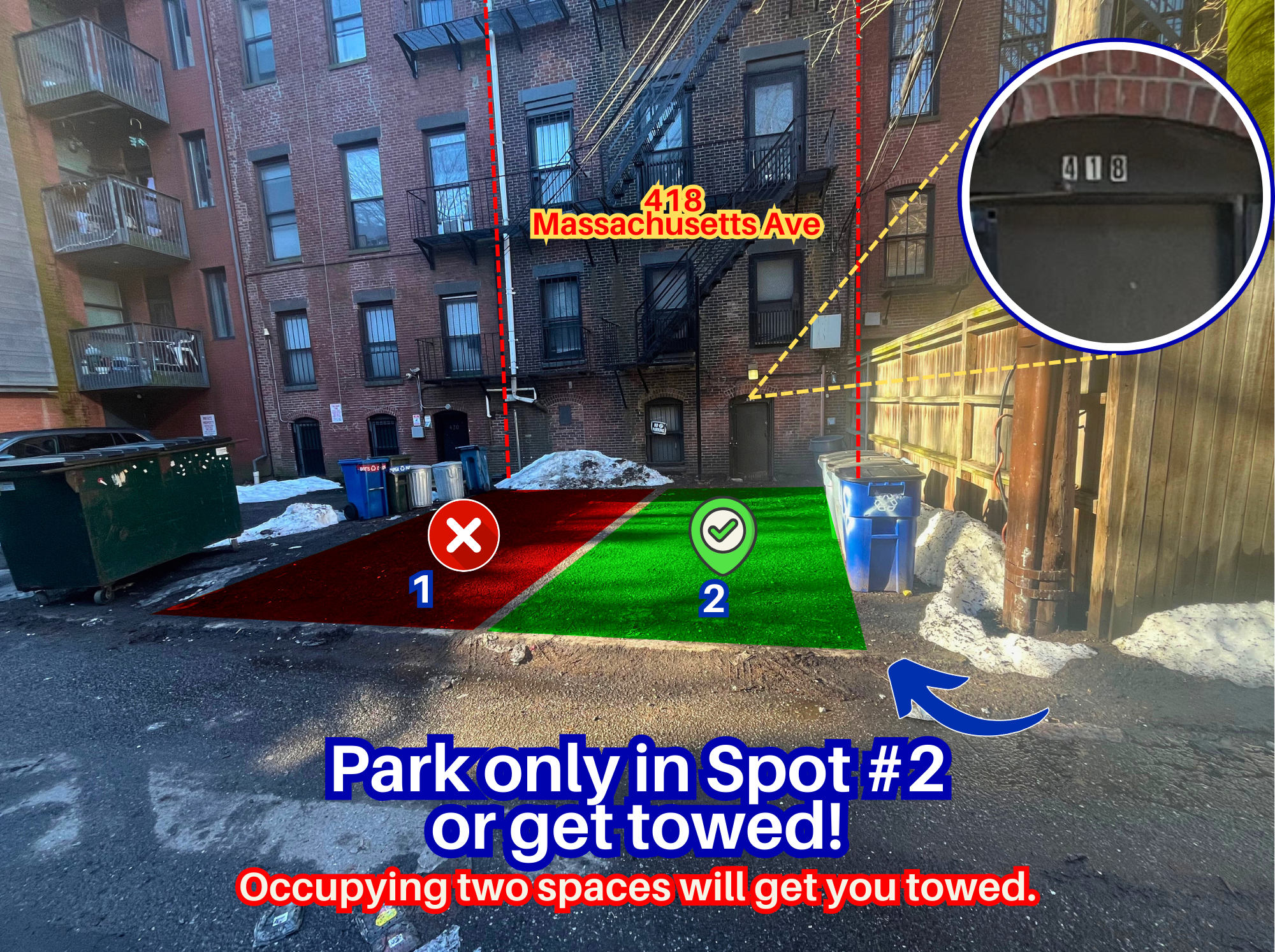 Photo of 418 Massachusetts Ave. - Spot #2 Only