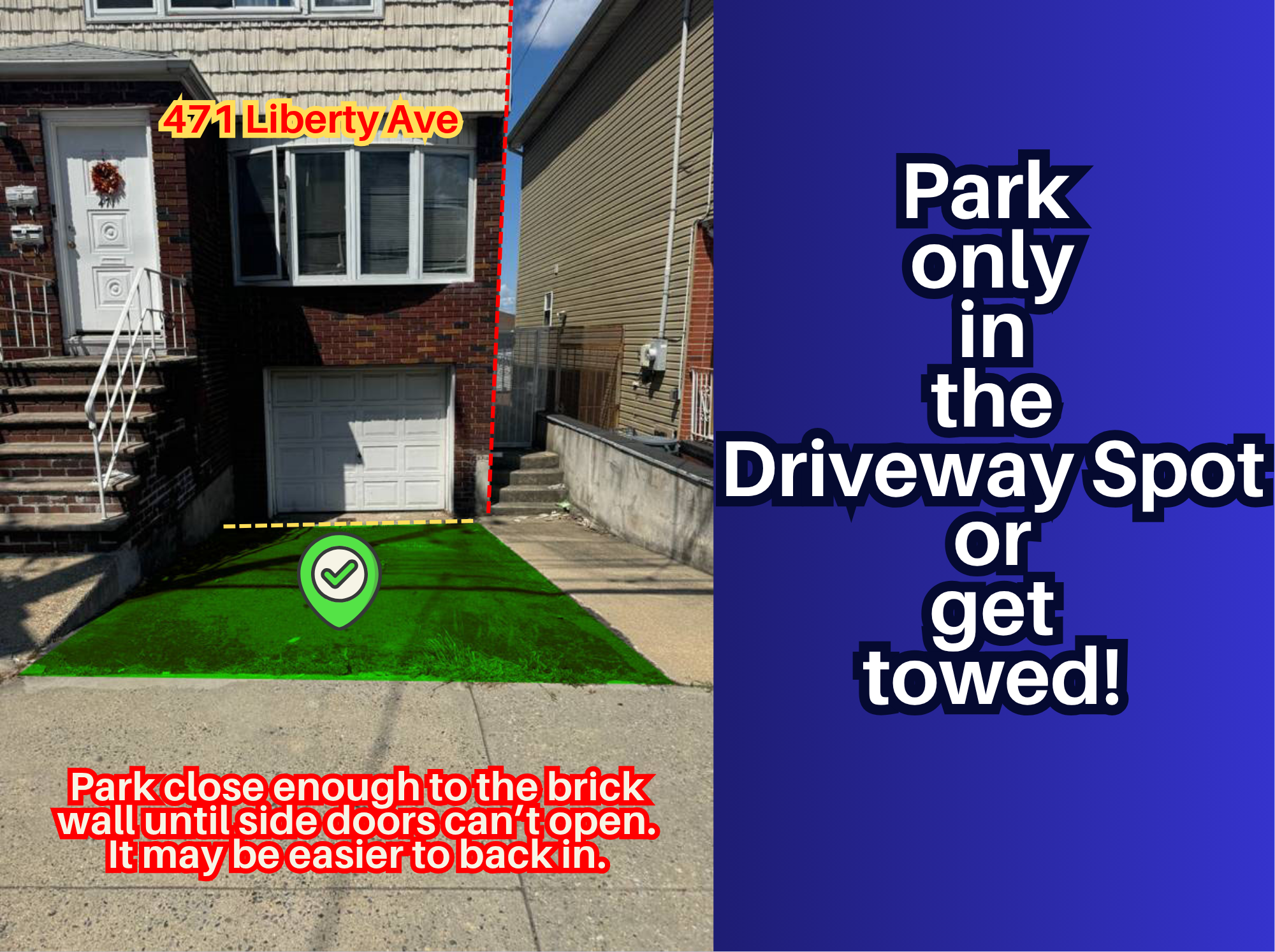 Photo of 471 Liberty Ave. - Driveway Spot Only