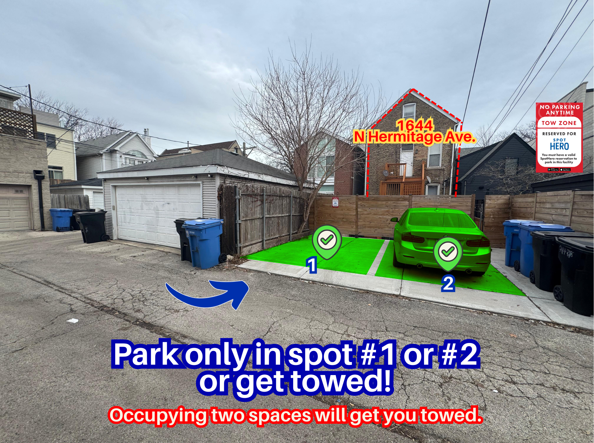 Photo of 1644 N Hermitage Ave. - Spot #1 or #2 Only