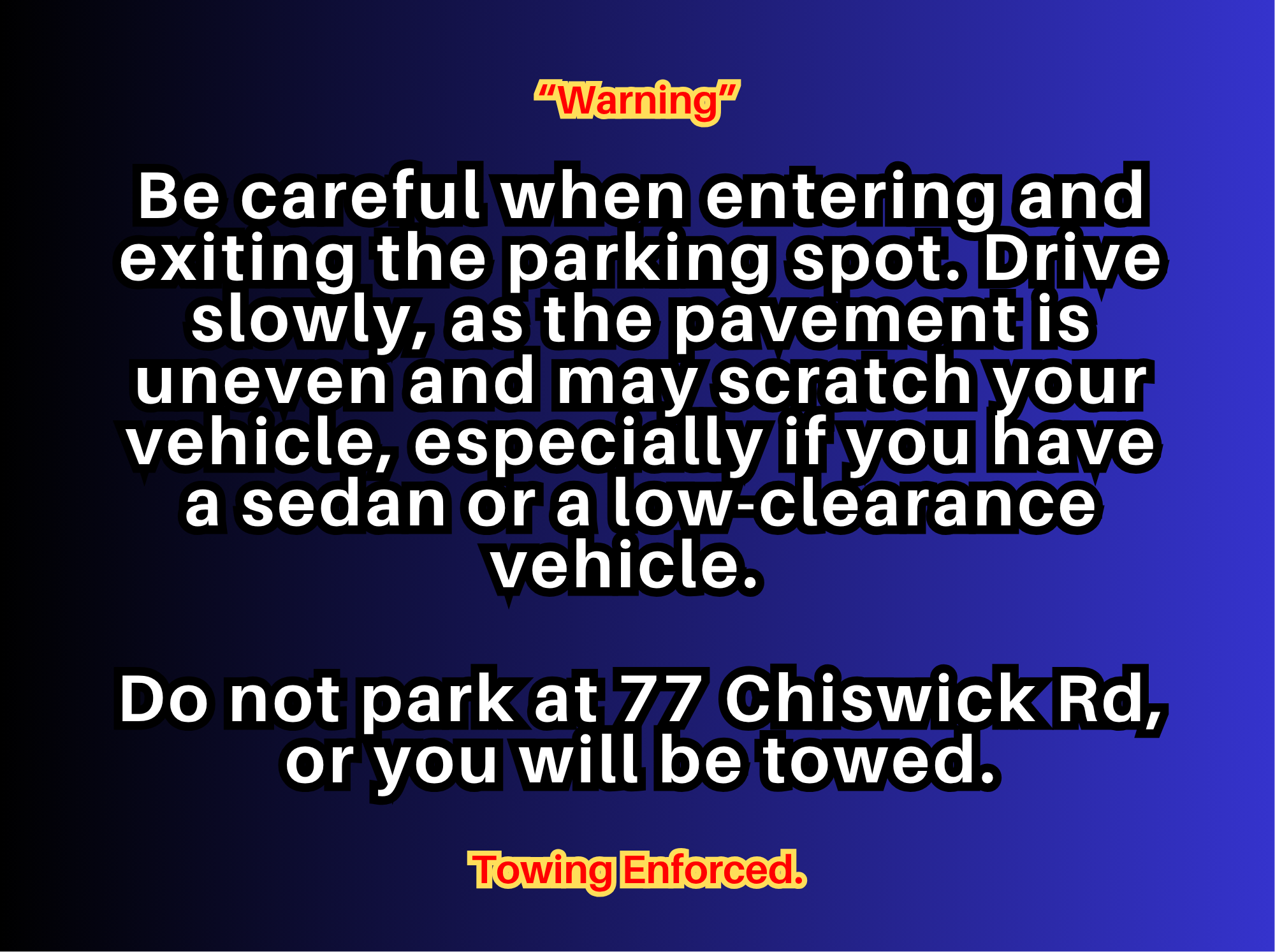 Photo of 77 Chiswick Rd. (1778 Commonwealth Ave.) - Driveway Spots #1, #2 or #3 Only
