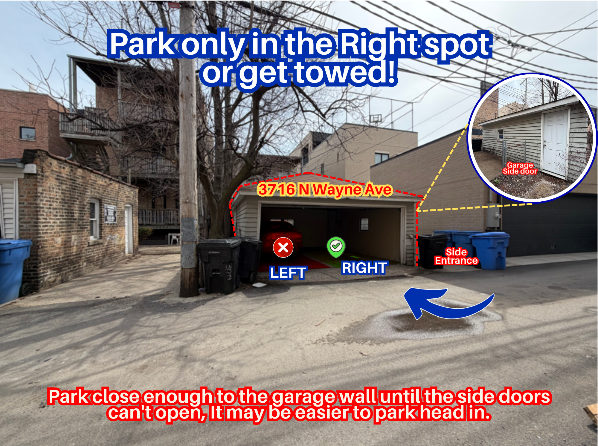 Photo of 3716 N Wayne Ave. - Right Garage Spot Only