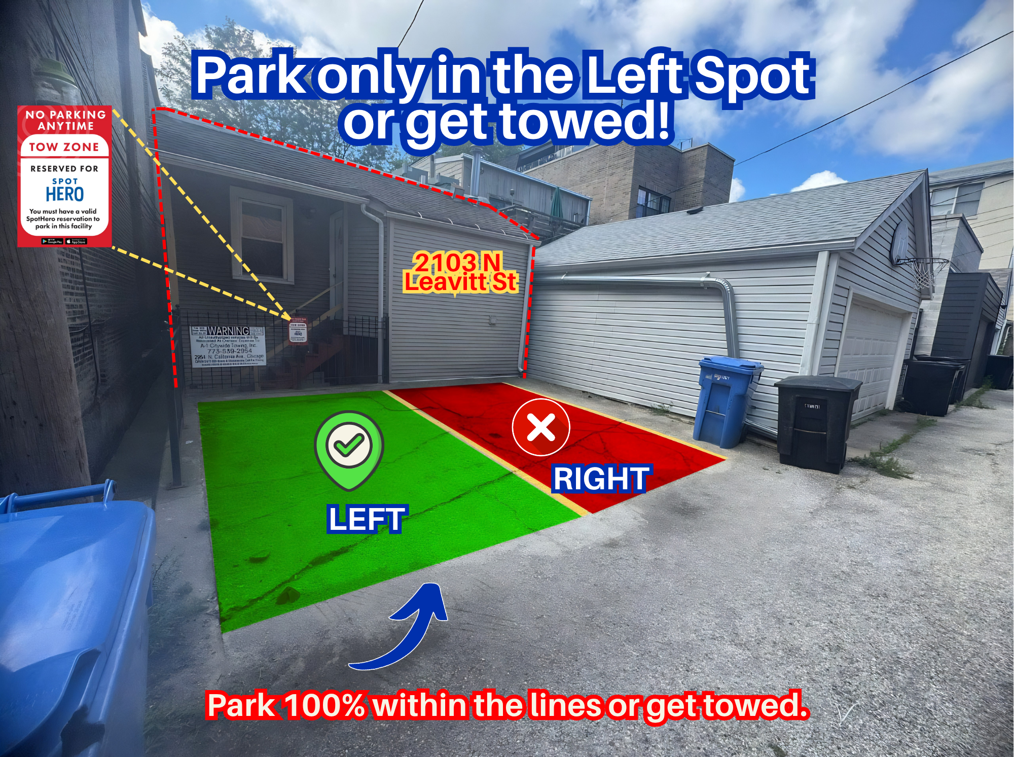 Photo of 2103 N Leavitt St. - Left Spot Only