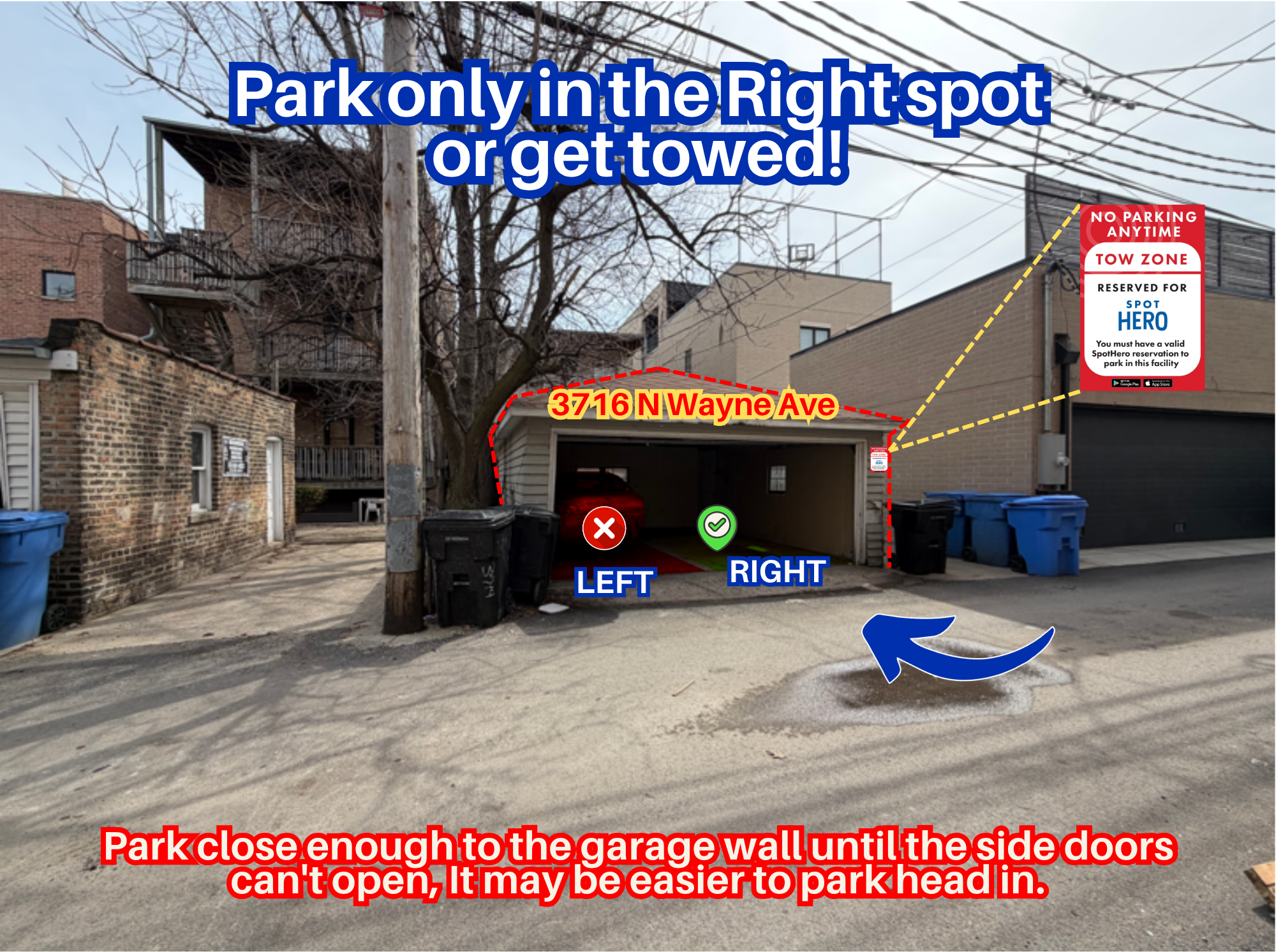 Photo of 3716 N Wayne Ave. - Right Garage Spot Only