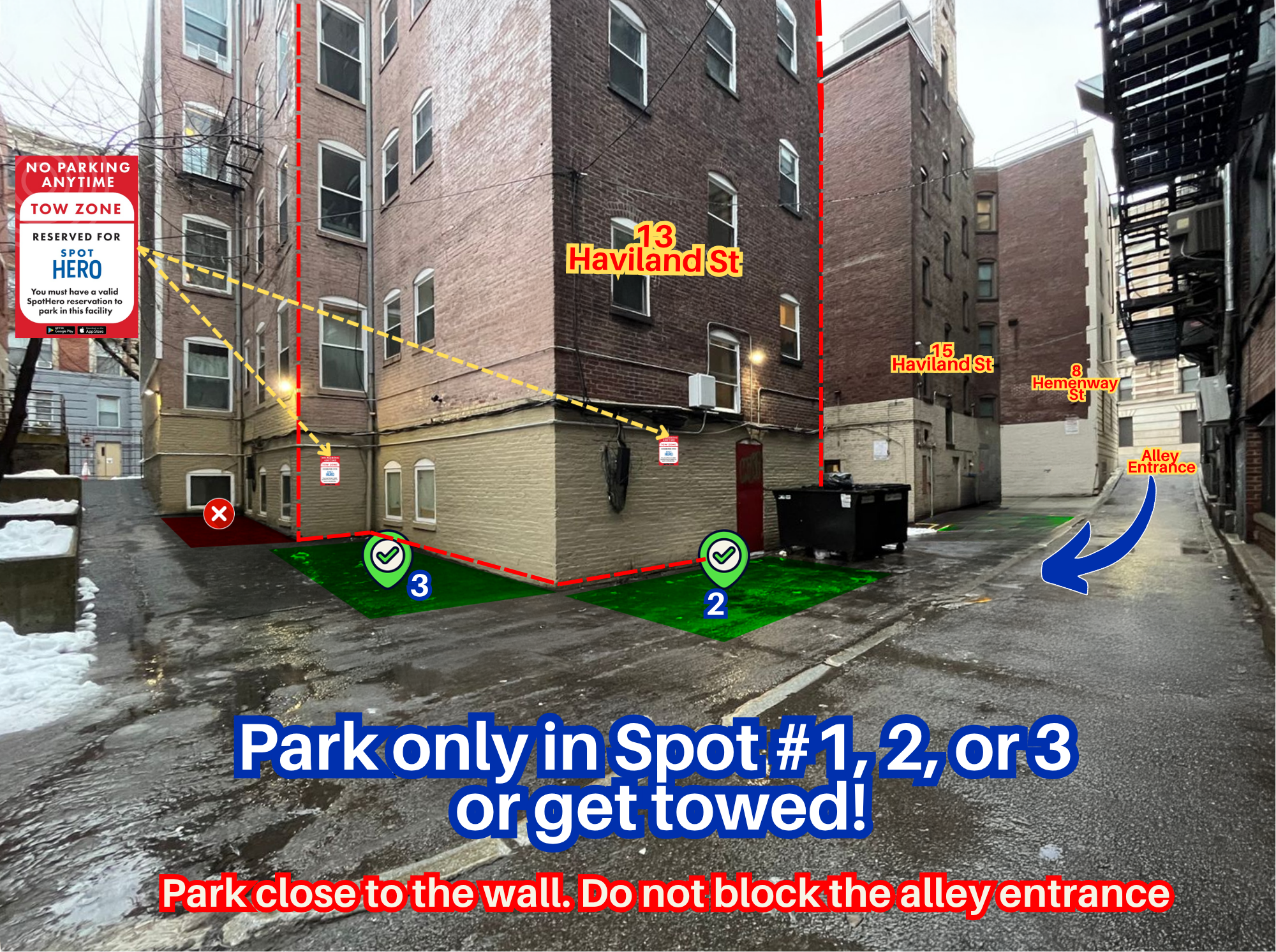 Photo of 13 Haviland St. (Public Alley 909) - Spot #1, 2, 3 Only