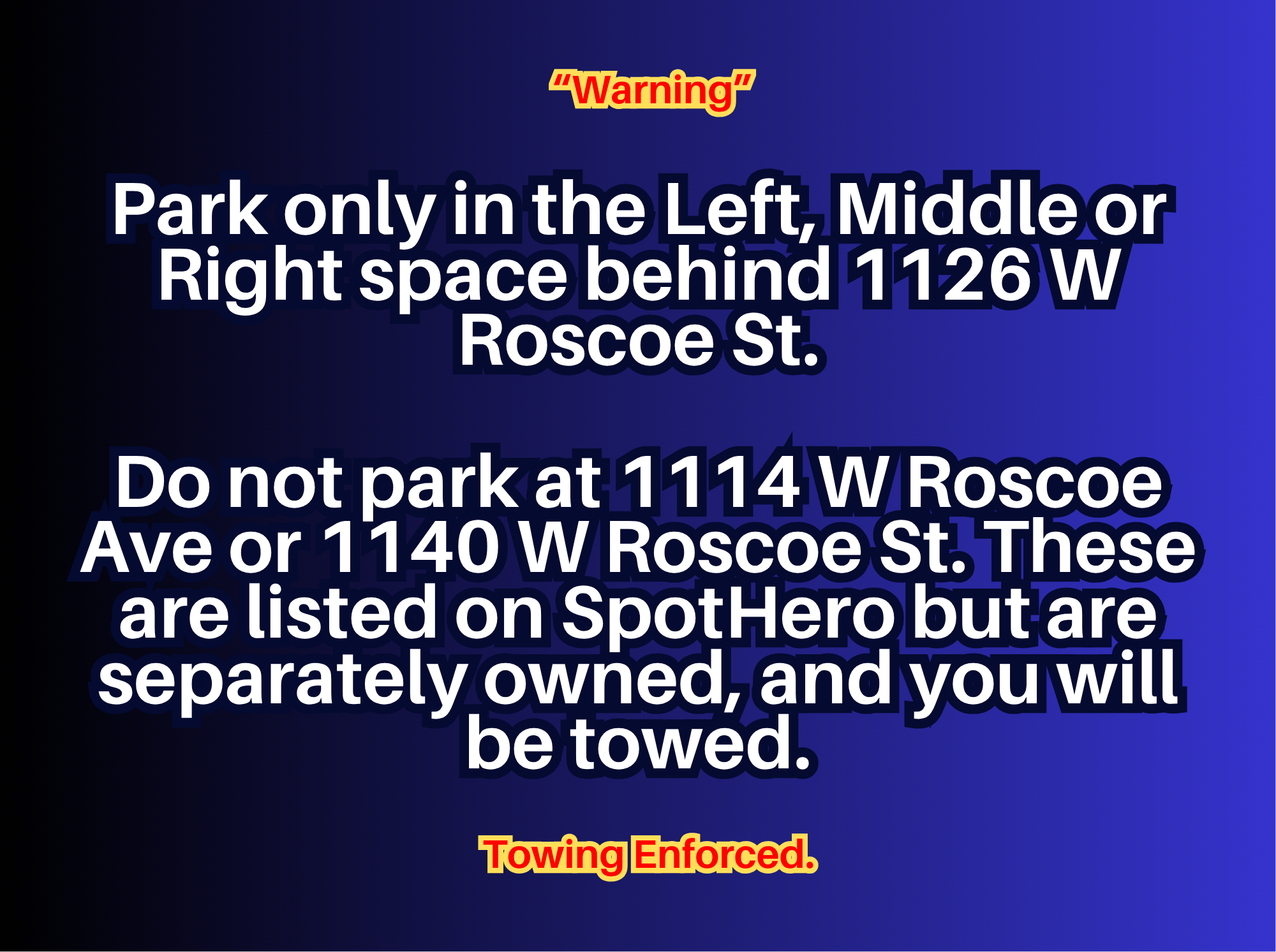 Photo of 1126 W Roscoe St. - Left, Middle, or Right Spot