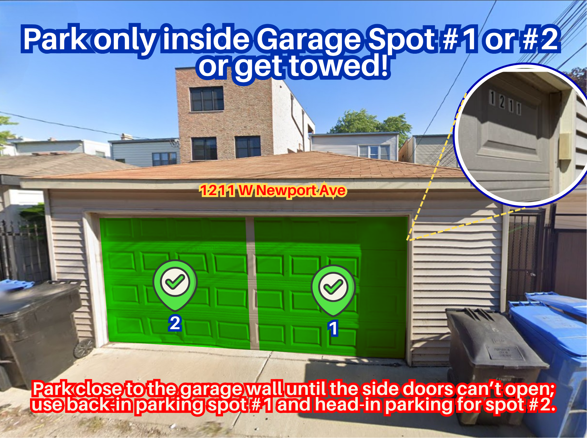 Photo of 1211 W Newport Ave. - Garage Spot #1 or #2