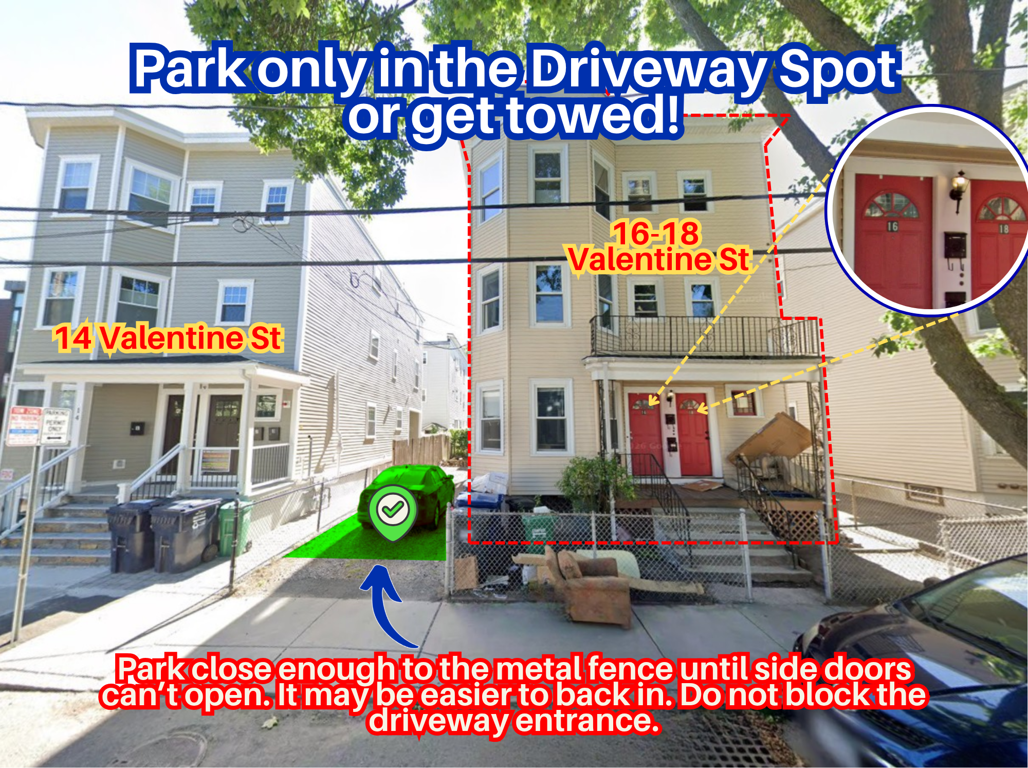 Photo of 16-18 Valentine St. - Driveway Spot