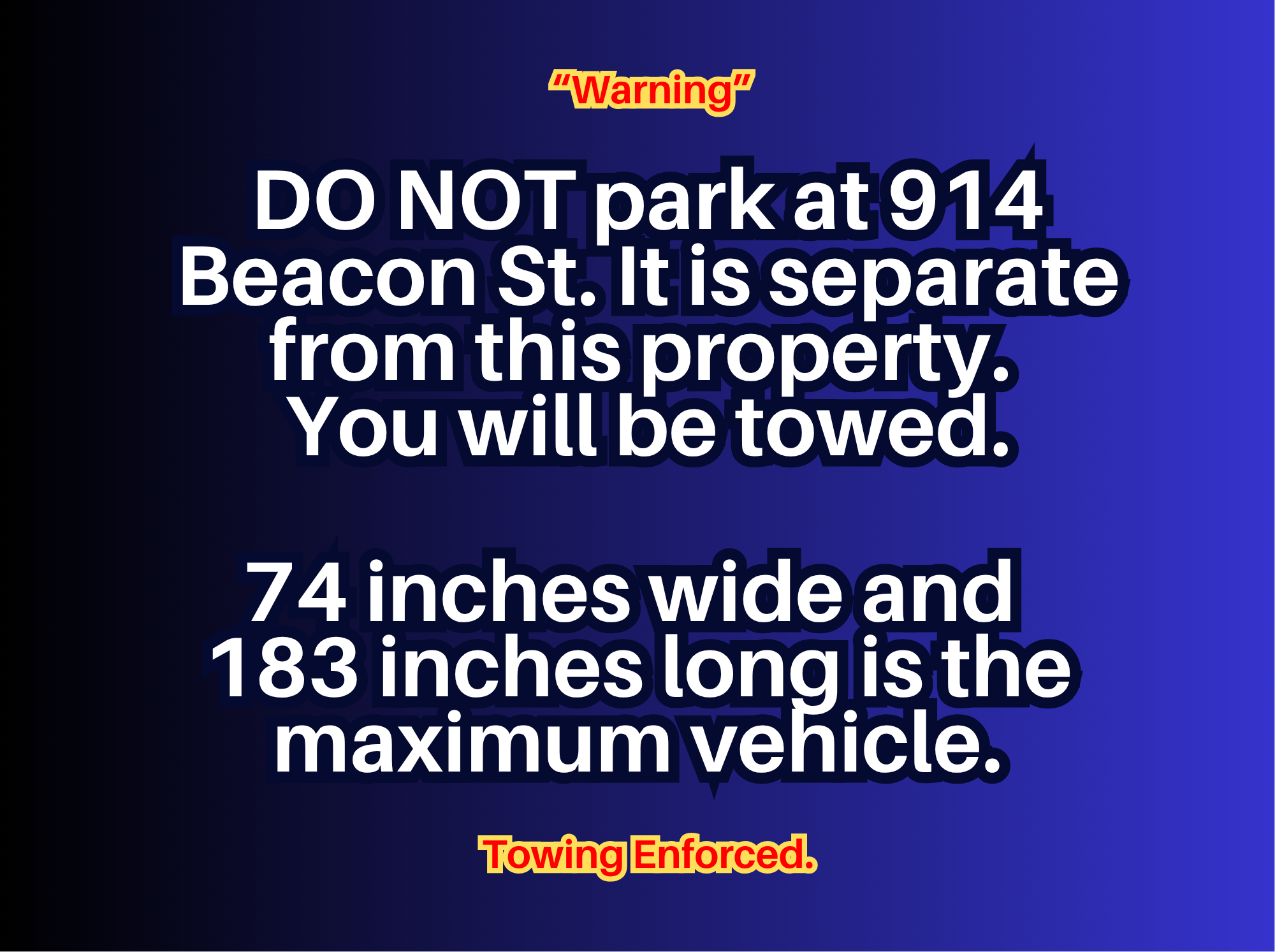 Photo of 912 Beacon St. - Spot #2 or #3 Only