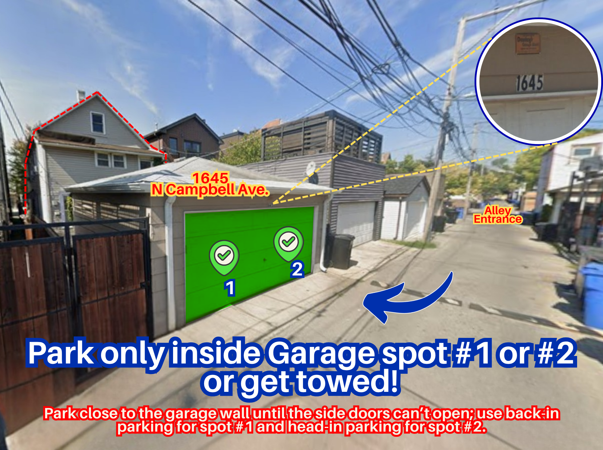 Photo of 1645 N Campbell Ave. - Garage Spot 1 or 2